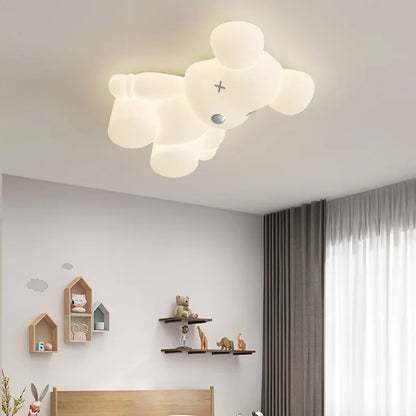 Amélie Nordic White Bear Kinder-LED-Deckenleuchte Minimalistisch