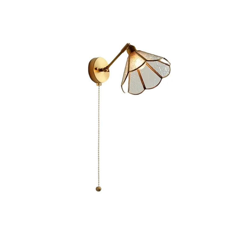 Élise Vintage Wandleuchte Messingarm aus Goldglas Kupfer mit LED