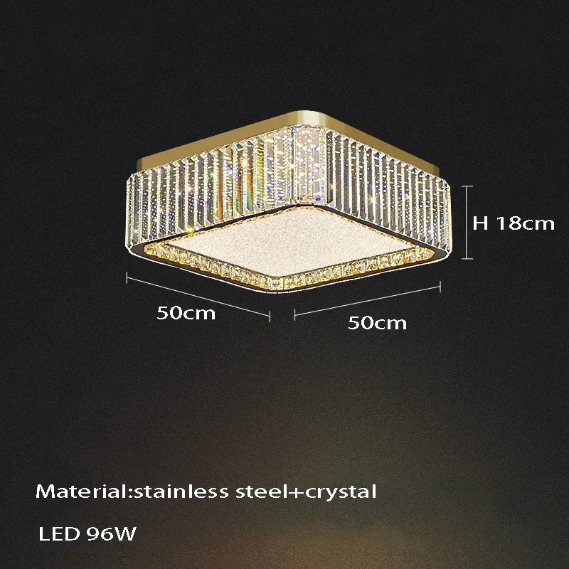Chloé Luxury Crystal Ceiling Lamp Gold LED Modern Light