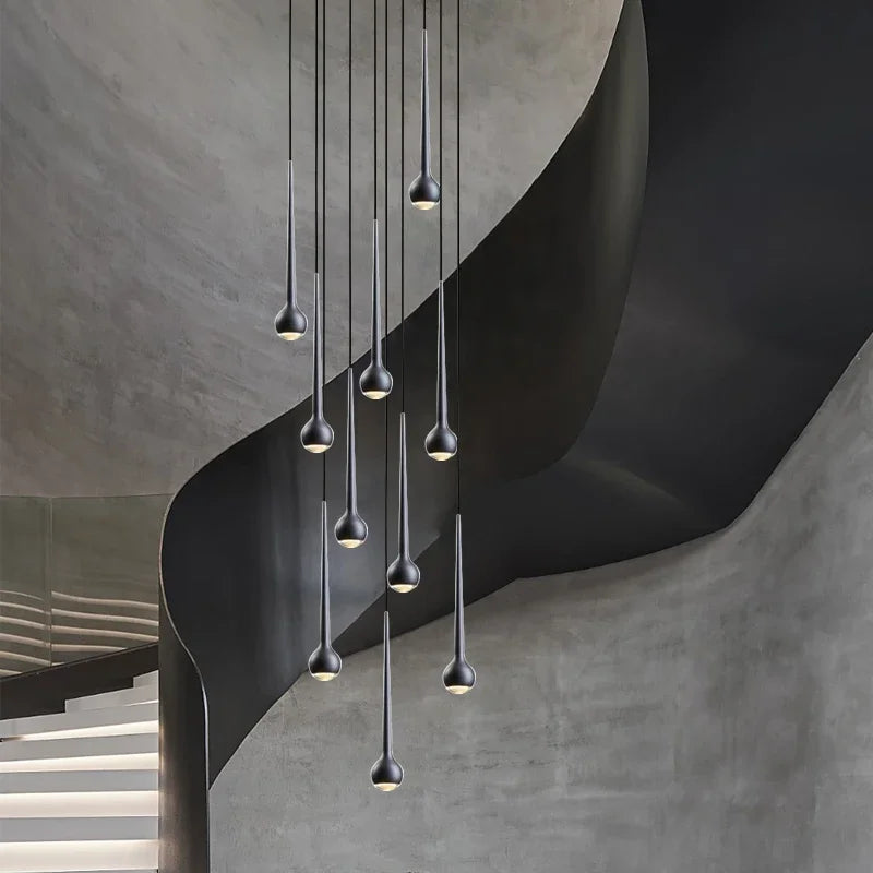 Amélie Moderne Wassertropfen Treppe Kristall Pendelleuchte Luxus Bar Restaurant