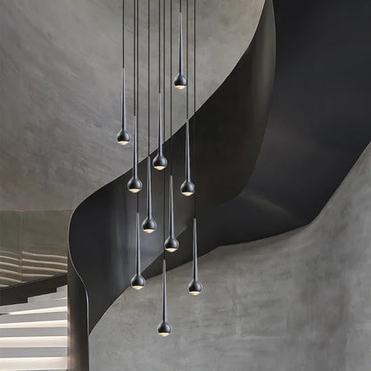 Amélie Moderne Wassertropfen Treppe Kristall Pendelleuchte Luxus Bar Restaurant