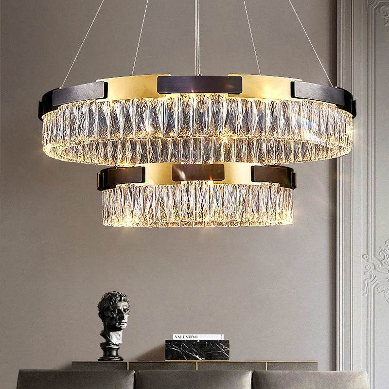 Camille Moderne Kristall-LED-Kronleuchter Luxus Wohn- Esszimmer Schlafzimmer Pendelleuchte