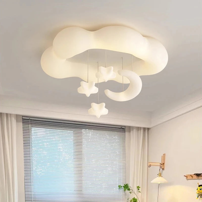 Amélie Cloud LED-Deckenleuchte Kinderzimmer Cremefarben Dimmbar