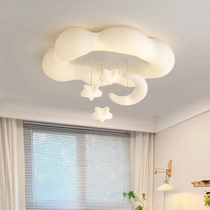 Amélie Cloud LED-Deckenleuchte Kinderzimmer Cremefarben Dimmbar