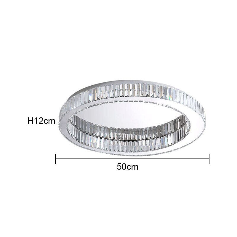 Brigitte Ring Crystal Flush Mount Bedroom Chandelier