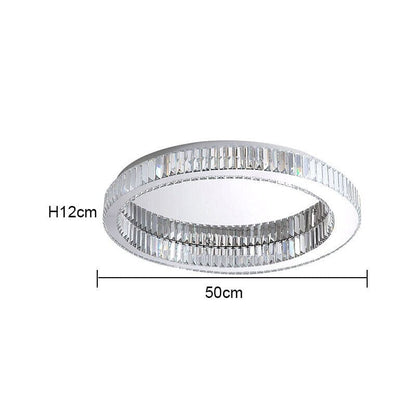Brigitte Ring Crystal Flush Mount Bedroom Chandelier