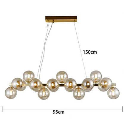 Sophie Glass Bubble Pendant Chandelier for Modern Living Spaces