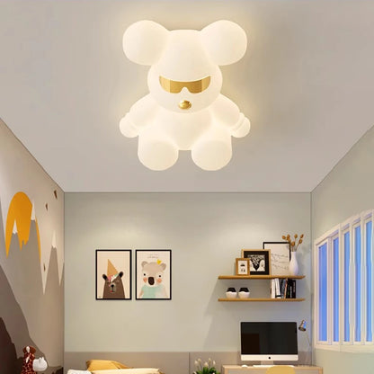 Amélie Nordic White Bear Kinder-LED-Deckenleuchte Minimalistisch