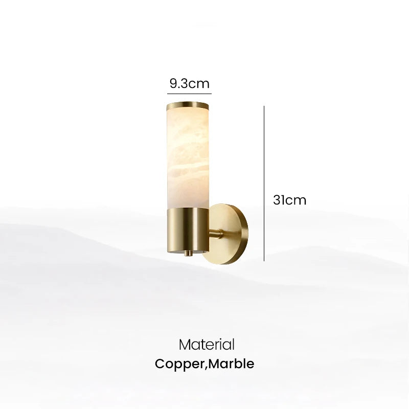Elise Modern Marble Alabaster Wall Sconce Luxury Bedroom Light