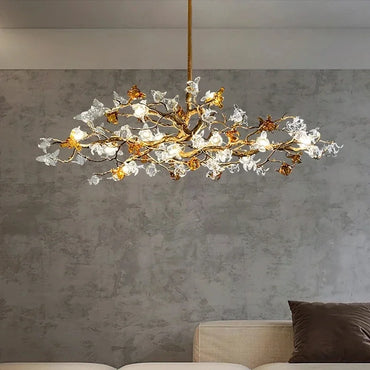 Luxus-Kupfer-Ast-Glas-Pendelleuchter