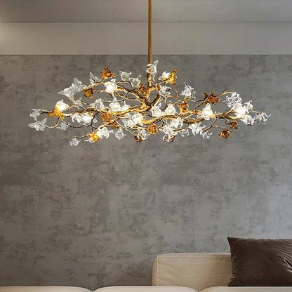 Luxus-Kupfer-Ast-Glas-Pendelleuchter