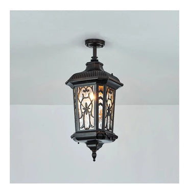 Sophie Outdoor Retro Deckenleuchte Gelb Glas Wasserdicht
