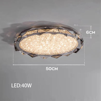 Élodie 2025 Moderner Ring Kristall LED Dimmbare Deckenleuchte Silber Dekor Lampe