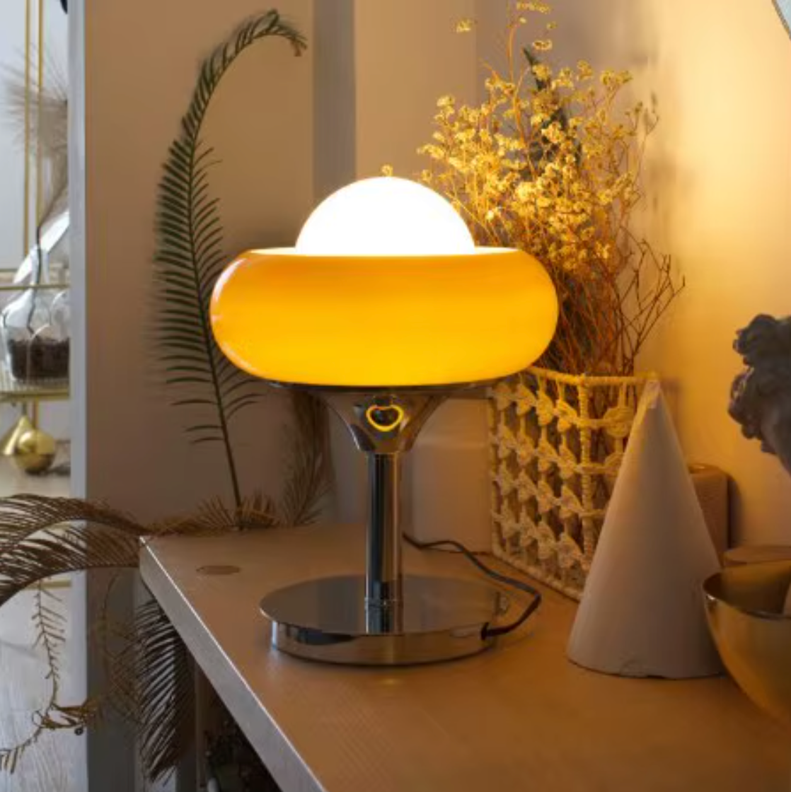 Élise Starburst Retro Glass Chrome LED Table & Floor Lamp