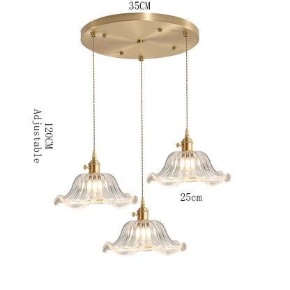 Valérie Vintage Art Deco Pendelleuchte aus Buntglas