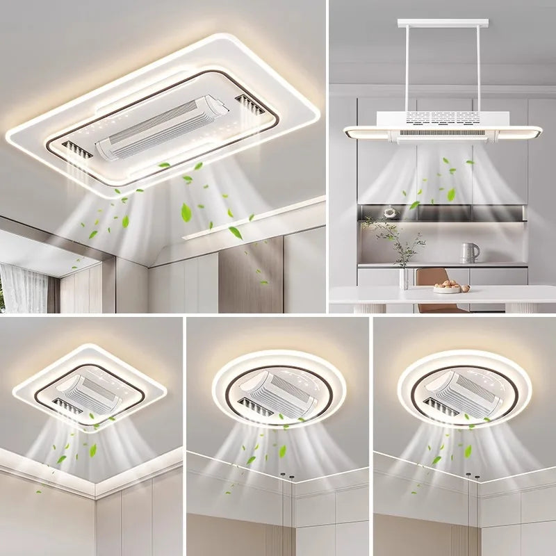 Aurevo Moderner LED-Deckenventilator ohne Flügel