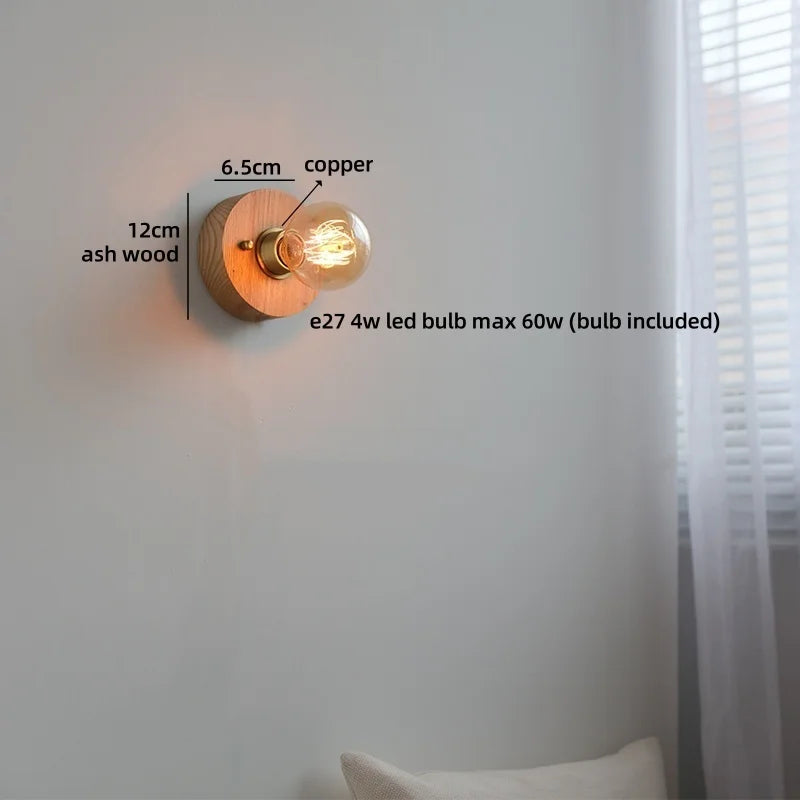 Noémie Wabi Sabi Wood Ceramic Wall Light