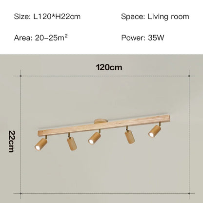 Élise Japanische Moderne Holz LED Deckenstrahler Kronleuchter