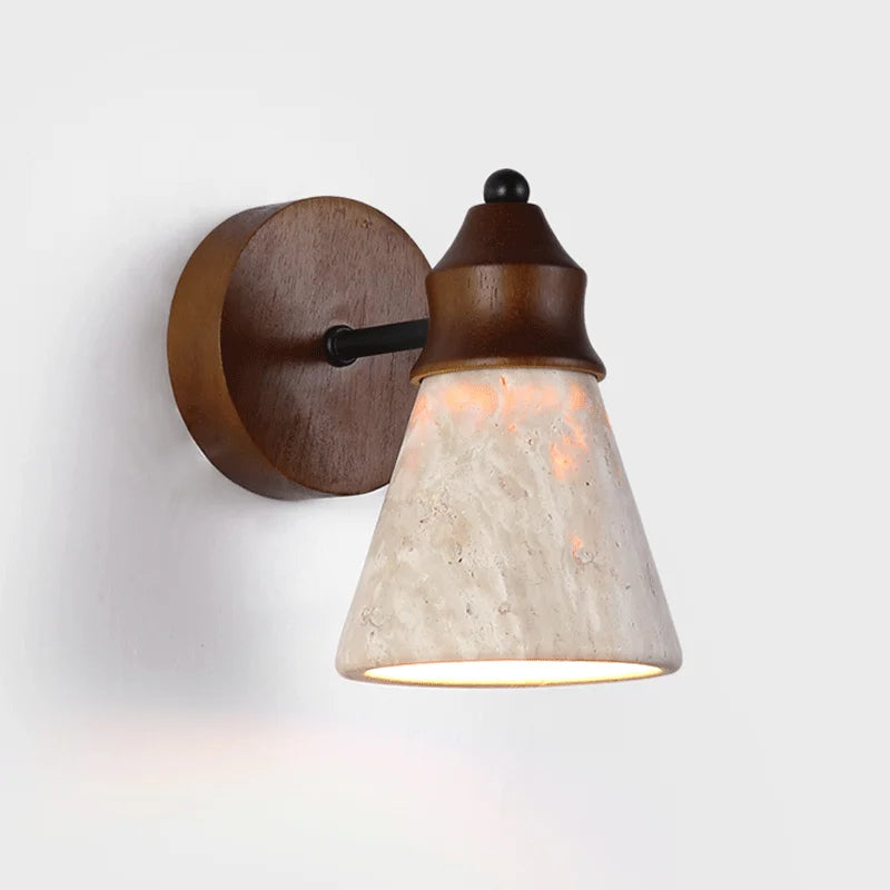 Élodie Travertin-Wandleuchte Nordische Schlafzimmer-Wandlampe