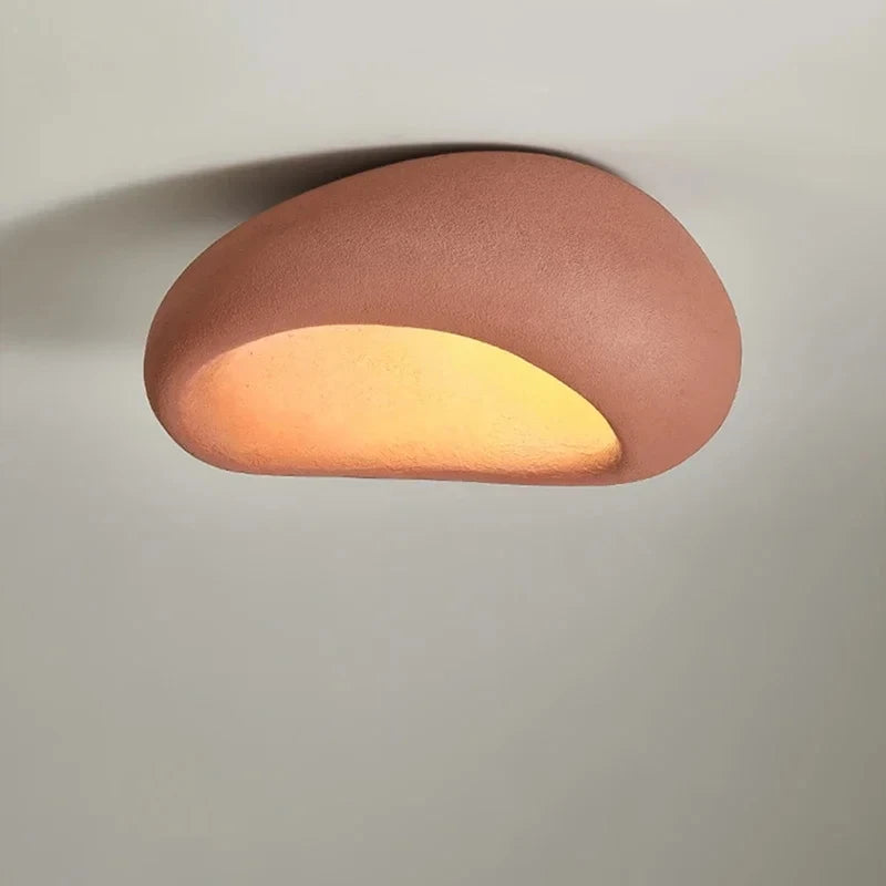 Évora Minimalistische strukturierte, halbeingelassene LED-Deckenleuchte