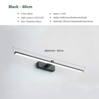 Noémie Modern Aluminum Bathroom LED Mirror Wall Lamp