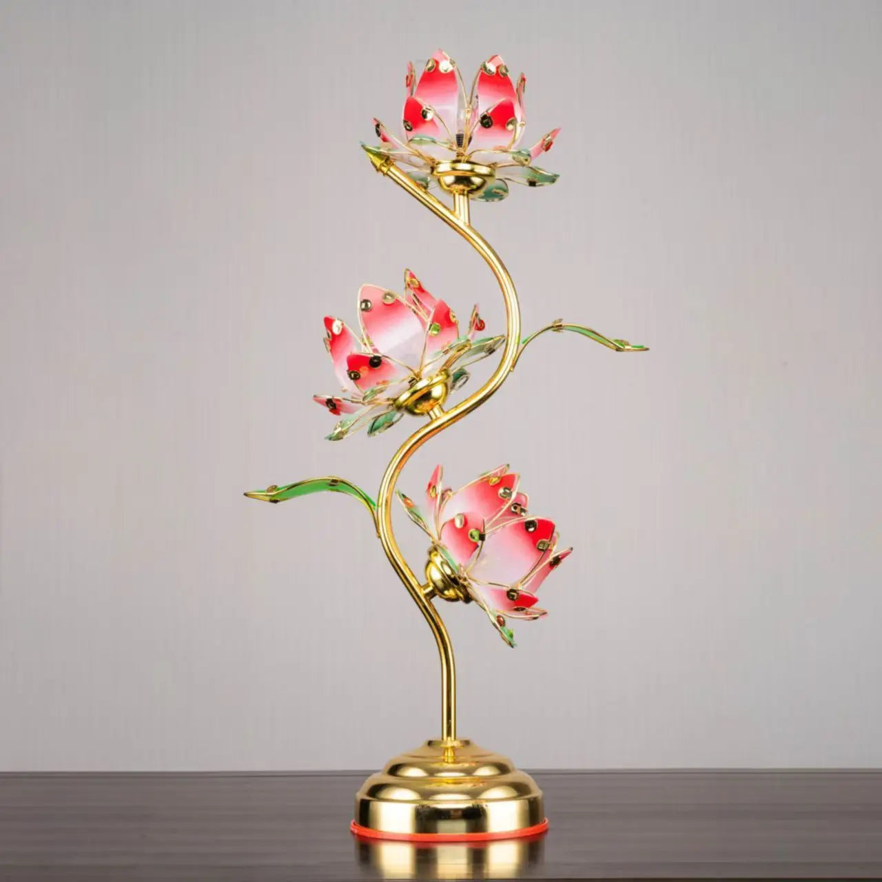 Camille Lotus Farbwechselnde LED-Seiden-Tischleuchte E27