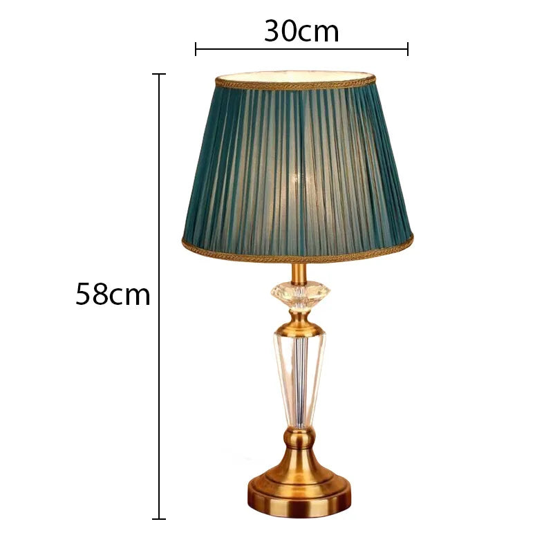 Europäische Retro-Kristall-Stehlampe für Wohnzimmer & Schlafzimmer