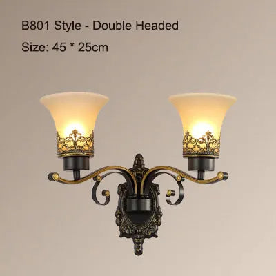 Sophie Retro Dual Head Wandleuchte aus satiniertem Glas E27 Nordisches Licht