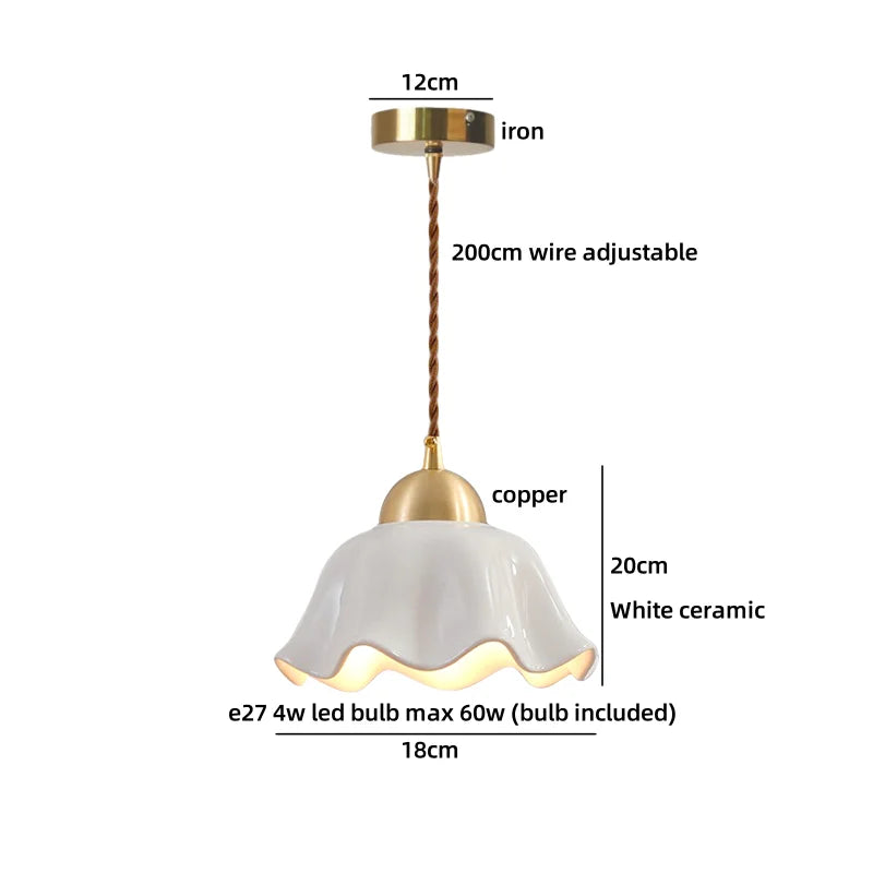 Isabelle Ceramic Pendant Light Japanese Vintage Style