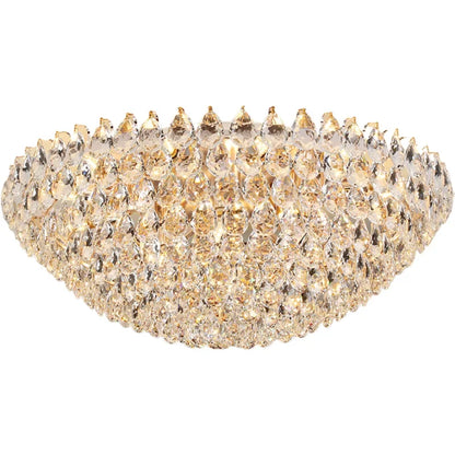 Luxury Round Golden Crystal Chandelier for Living Room & Bedroom