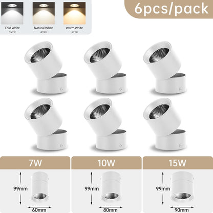 Camille Faltbare LED-drehbare Deckenleuchte 3-farbig Modern