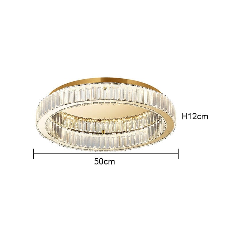 Brigitte Ring Crystal Flush Mount Bedroom Chandelier