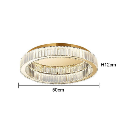 Brigitte Ring Crystal Flush Mount Bedroom Chandelier