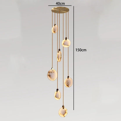 Amélie Modern Multi-Head LED Staircase Pendant Light