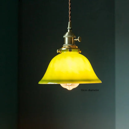 Amélie Vintage Green Glass Pendant Light