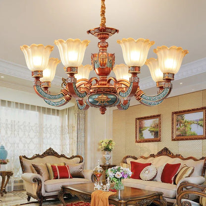 Europäischer Luxus-Wohnzimmer-Kronleuchter Amerikanisches Retro-Restaurant Villa Hotel Westliches Restaurant Café Pendelleuchte