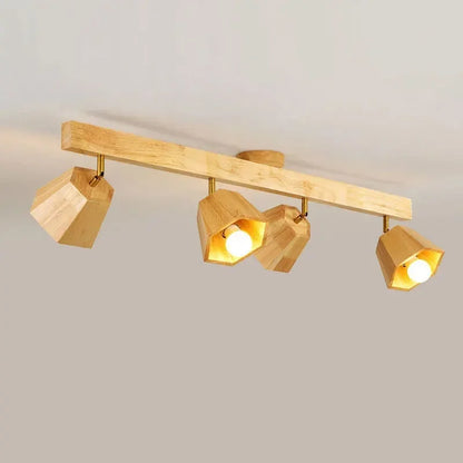 Élise Japanische Moderne Holz LED Deckenstrahler Kronleuchter