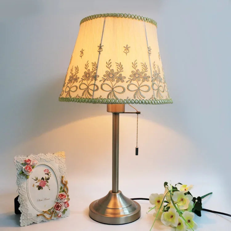 Sophie American Metal Fabric Bedside Table Lamp E27 Reading Light