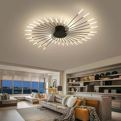 Celeste Nordic Fireworks LED Ceiling Chandelier for Modern Interiors