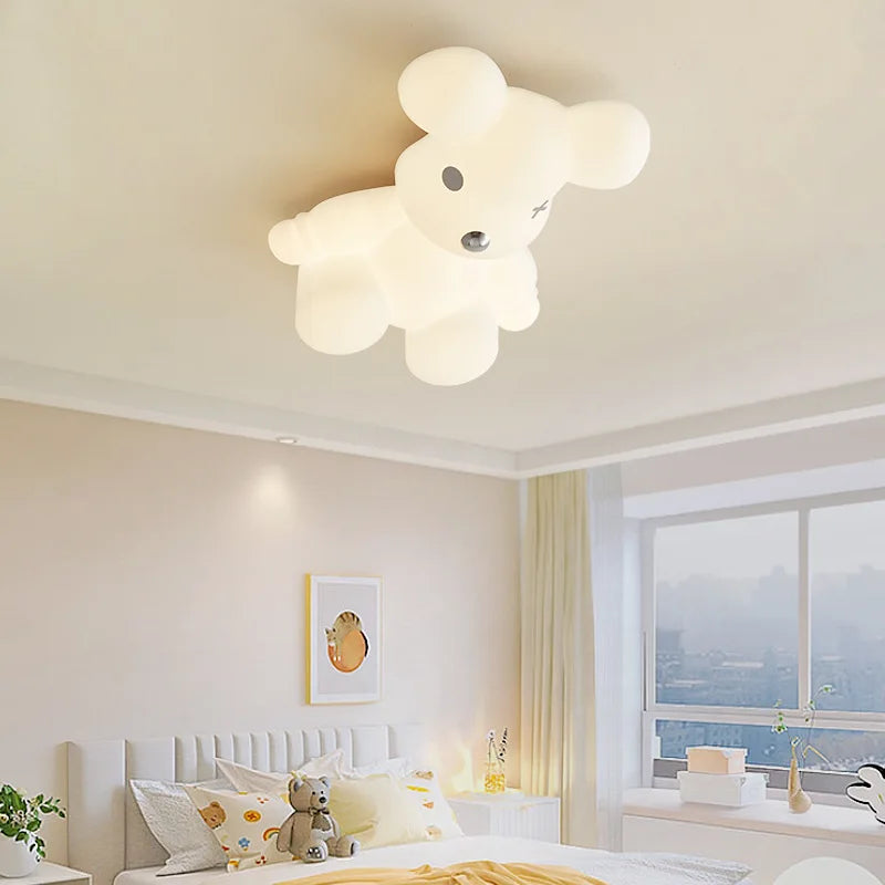 Amélie Nordic White Bear Kinder-LED-Deckenleuchte Minimalistisch