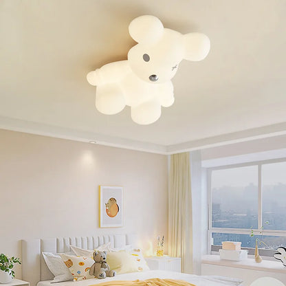 Amélie Nordic White Bear Kinder-LED-Deckenleuchte Minimalistisch