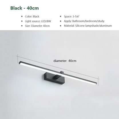 Élise Moderne LED Badezimmer-Wandleuchte 3-Farben-Licht