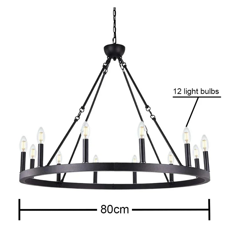 Anouk Wrought Iron Circular Pendant Light for Dining and Living Room