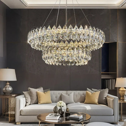 Geneviève Crystal Halo LED Pendelleuchte