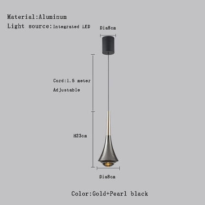 Sophie Minimalistischer Wassertropfen LED-Anhänger
