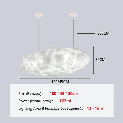 Élodie Floating Cloud LED Pendant Light Modern Ceiling Chandelier