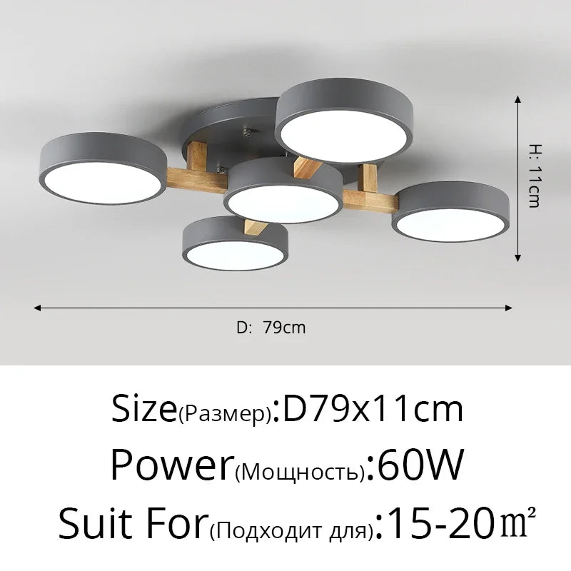 Chloé Nordic Macaron LED Ceiling Chandelier Light