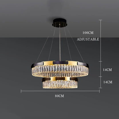 Camille Moderne Kristall-LED-Kronleuchter Luxus Wohn- Esszimmer Schlafzimmer Pendelleuchte