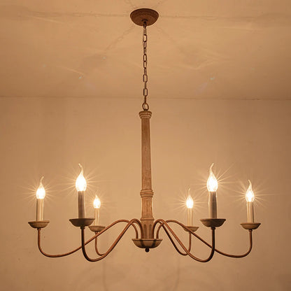 Amélie Rustic Solid Wood Chandelier for Dining & Living Rooms