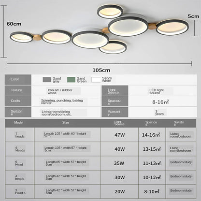 Moderne LED Deckenleuchte – Minimalistische Deckenlampe für Wohnzimmer, Schlafzimmer & Essbereich